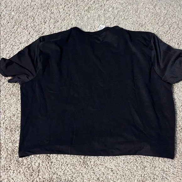 Lululemon Crewneck Cropped T-Shirt Black W3HPQS - Picture 5 of 5